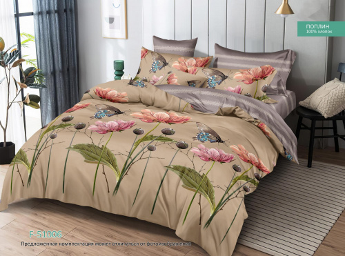 КПБ Поплин на резинке Арт. F-51006