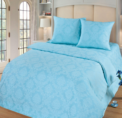 КПБ Поплин Арт. Аквамарин (жаккард)